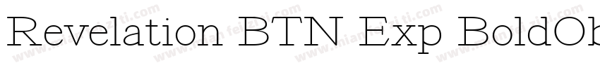 Revelation BTN Exp BoldOblique字体转换